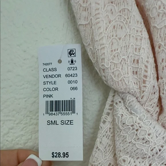 PacSun Pink Lace Strapless Top - Picture 6 of 6
